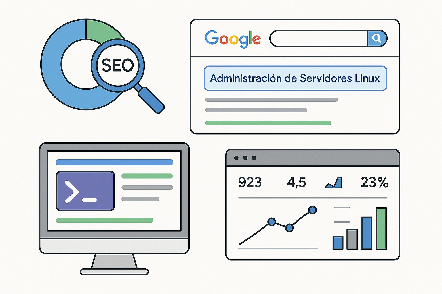 Diagrama sobre administracion servidores linux