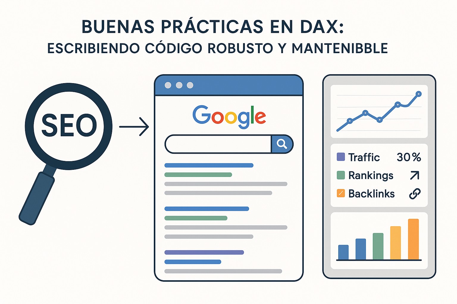 Analista de datos revisando el rendimiento de una consulta DAX en un software especializado