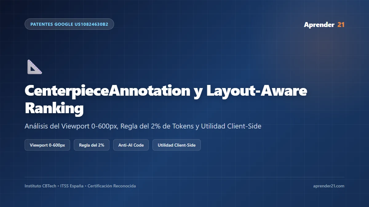Diagrama de renderizado del viewport de Google y análisis de CenterpieceAnnotation above-the-fold