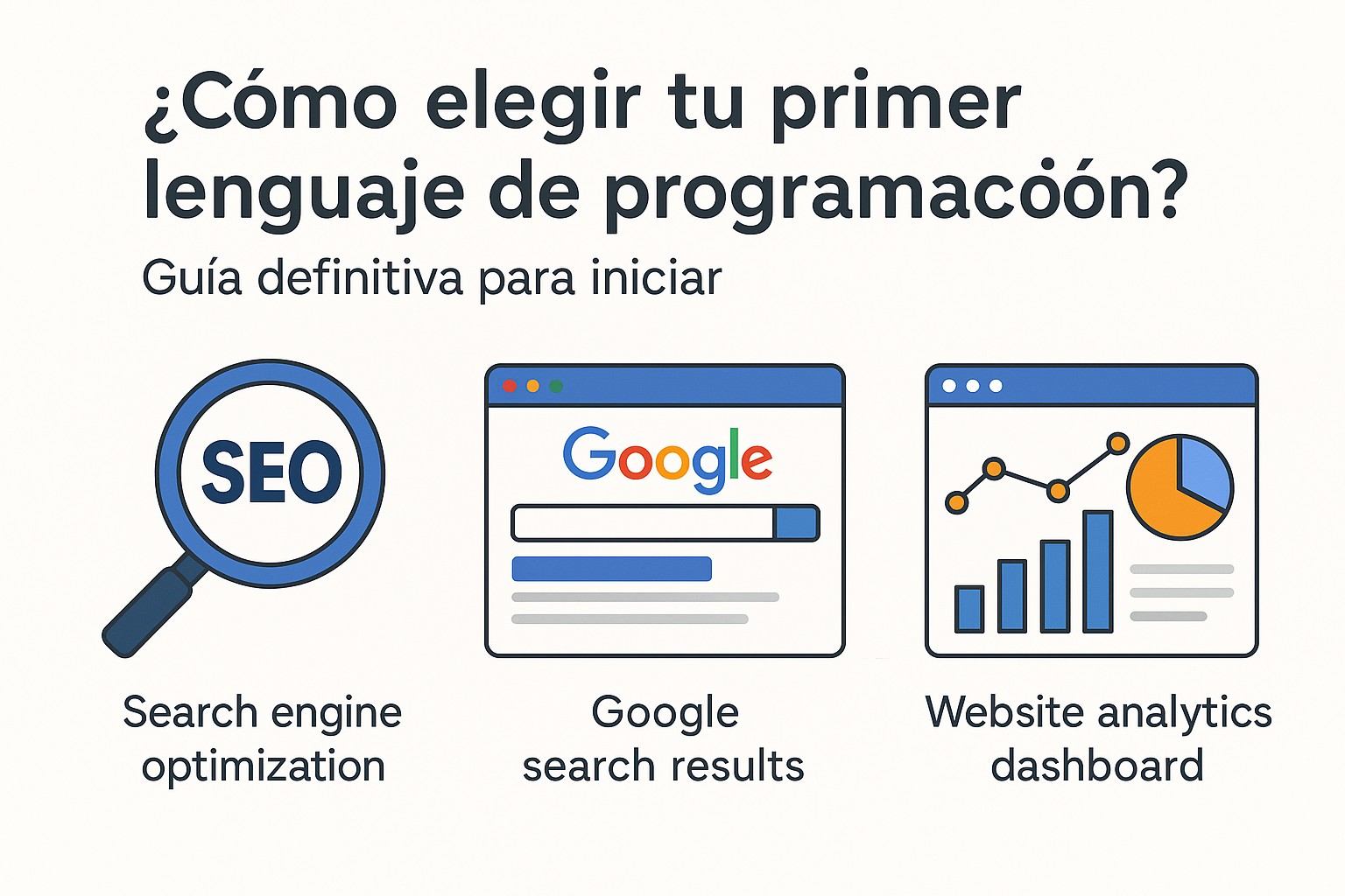 Ilustración sobre como elegir primer lenguaje programacion