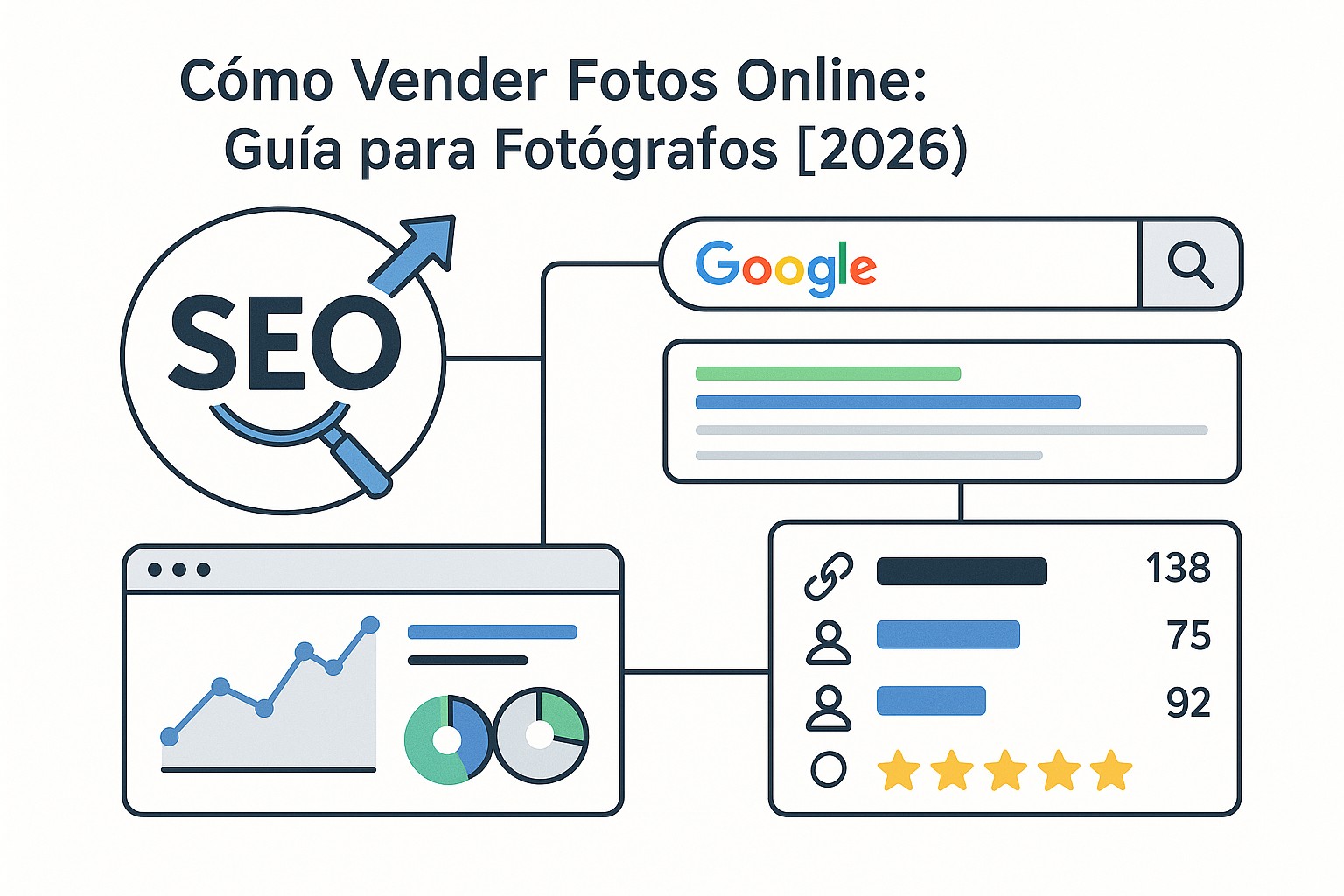 Diagrama sobre como vender fotos online guia