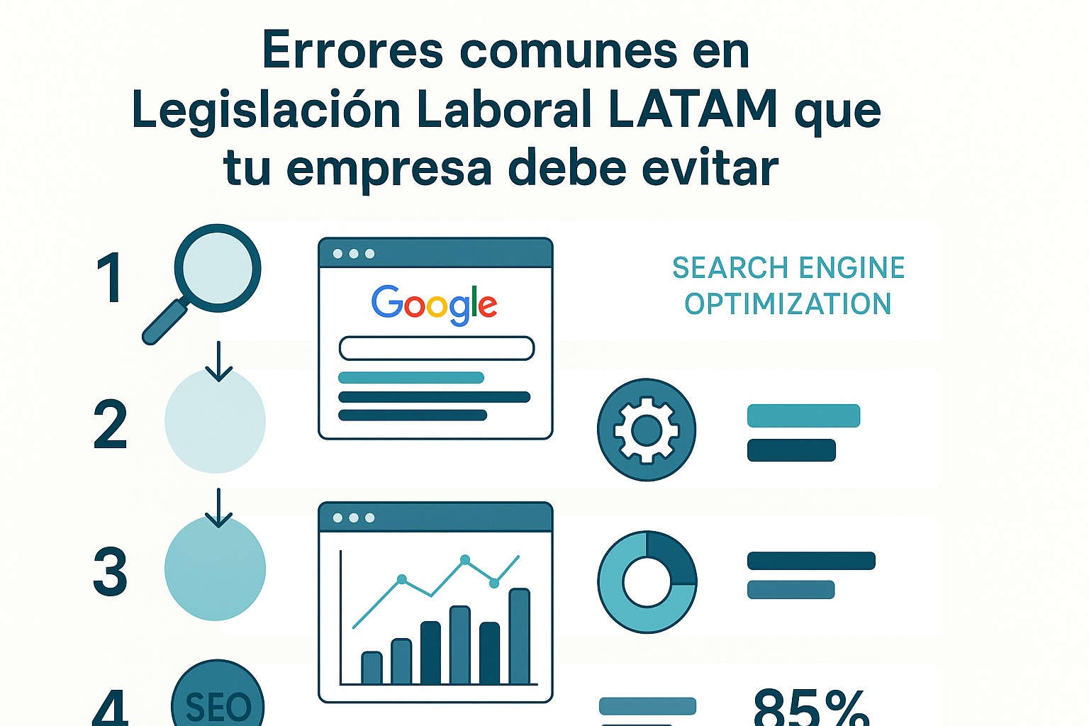 Infografía: conceptos clave de Errores comunes en Legislación Laboral LATAM que tu empresa debe evitar