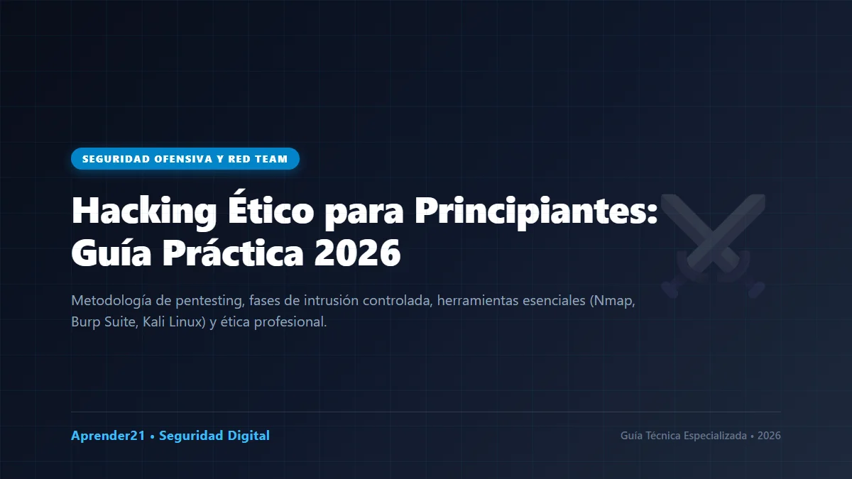 Especialista en hacking ético ejecutando pruebas de penetración en consola de seguridad en 2026