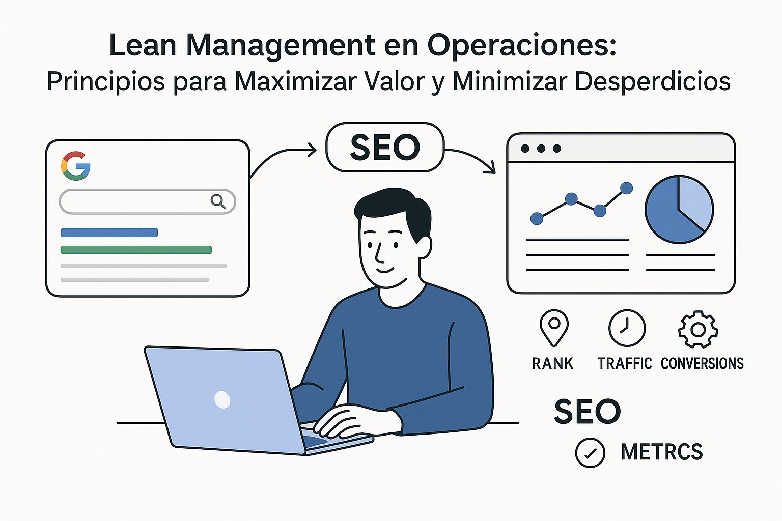 Representación de un equipo aplicando los principios Kaizen para la mejora continua en un proceso de producción