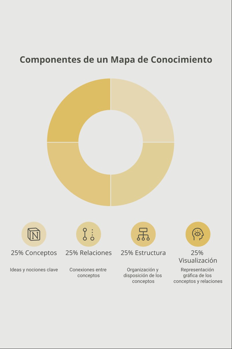 Esquema conceptual con los flujos de un mapa de conocimiento organizacional desde la identificación hasta la actualización
