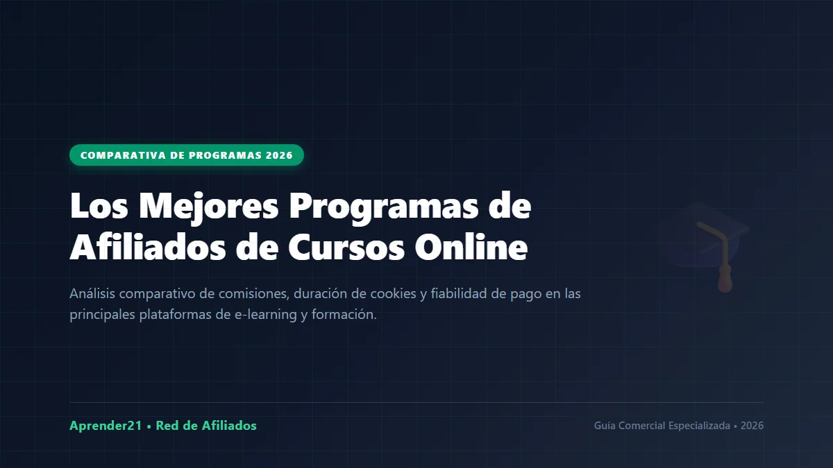 Mejores programas de afiliados educacion y cursos online 2026