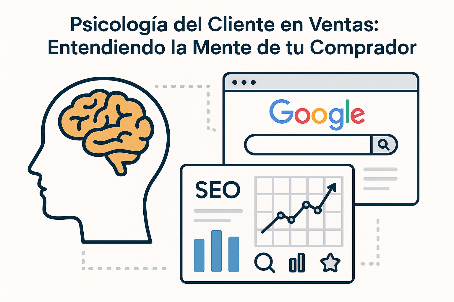 Ilustración sobre psicologia del cliente ventas