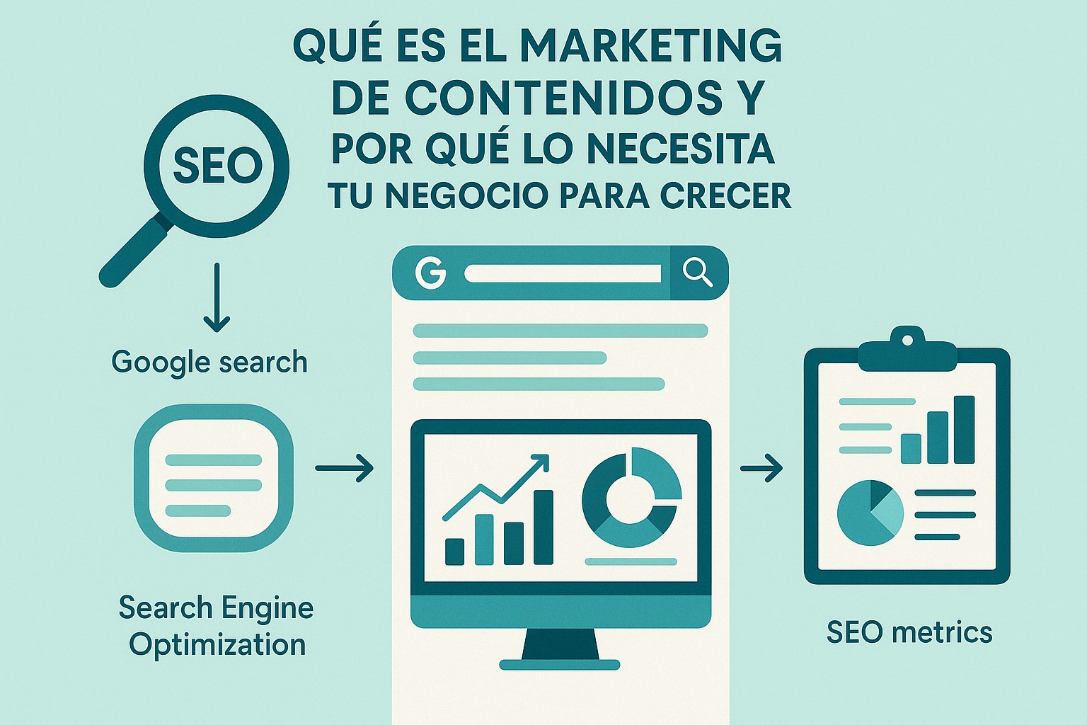 Infografía: conceptos clave de Qué es el Marketing de Contenidos y Por Qué lo Necesita tu Negocio para Crecer