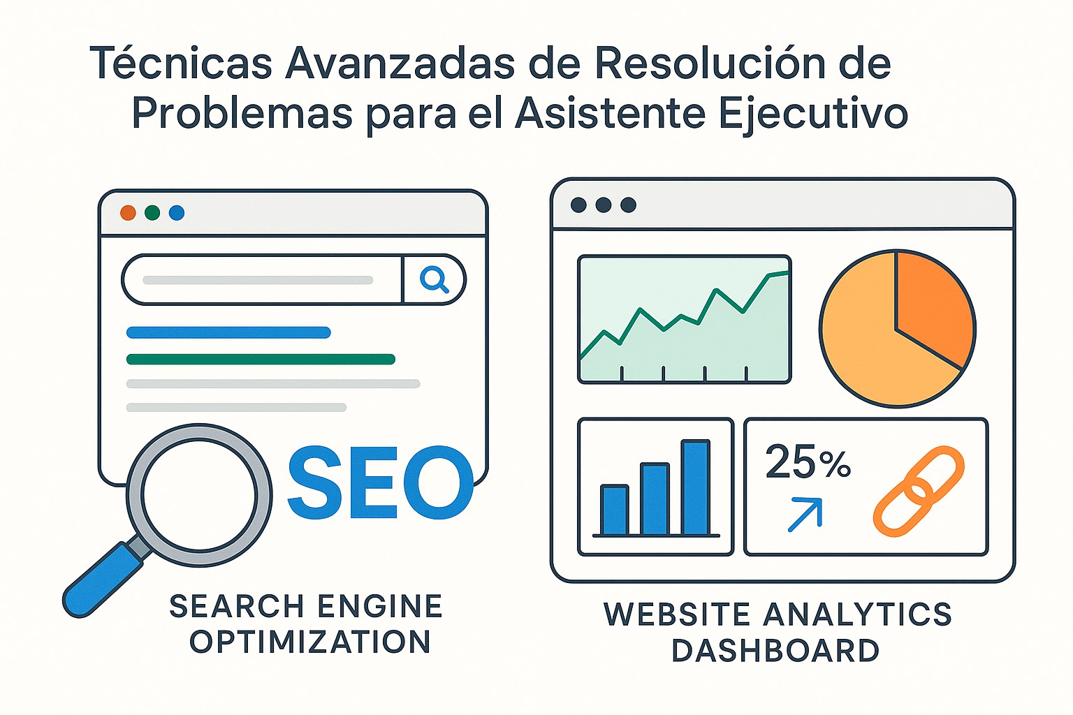 Asistente ejecutivo utilizando un diagrama de Ishikawa para el análisis de problemas