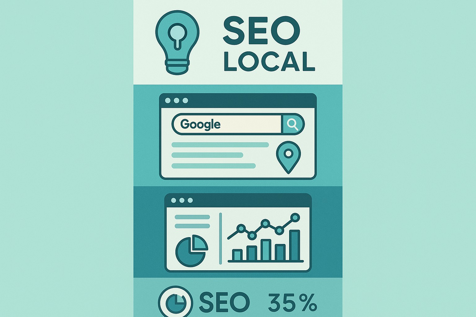 Infografía: conceptos clave de SEO Local: Cómo Aparecer en las Búsquedas 'Cerca de Mí' y Atraer Clientes Locales