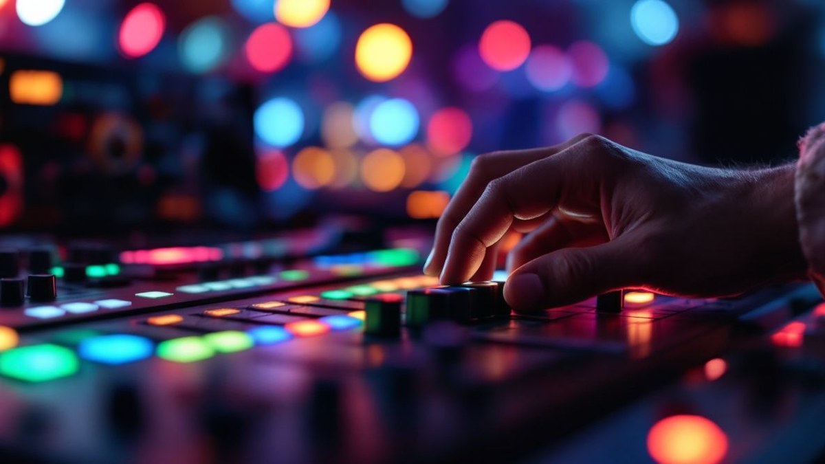 Equipo profesional trabajando con sonido en vivo