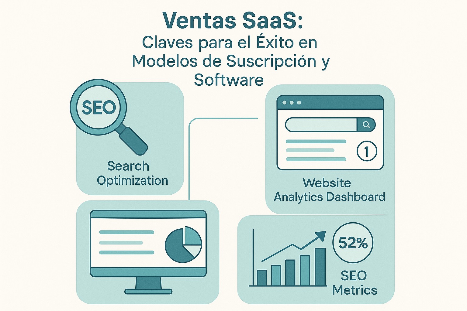 Infografía: guía visual con conceptos y datos clave sobre ventas saas: claves para el éxito en modelos de suscripción y software